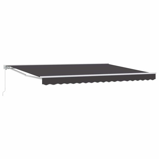 Manual Retractable Awning Anthracite 5 x 3 m