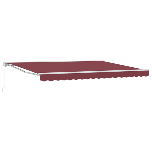 Manual Retractable Awning Burgundy 5 x 3 m