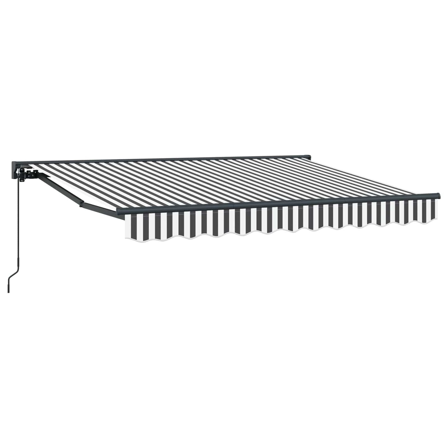 Manual Retractable Awning Anthracite and White 2.5 x 2 m