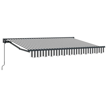Manual Retractable Awning Anthracite and White 2.5 x 2 m