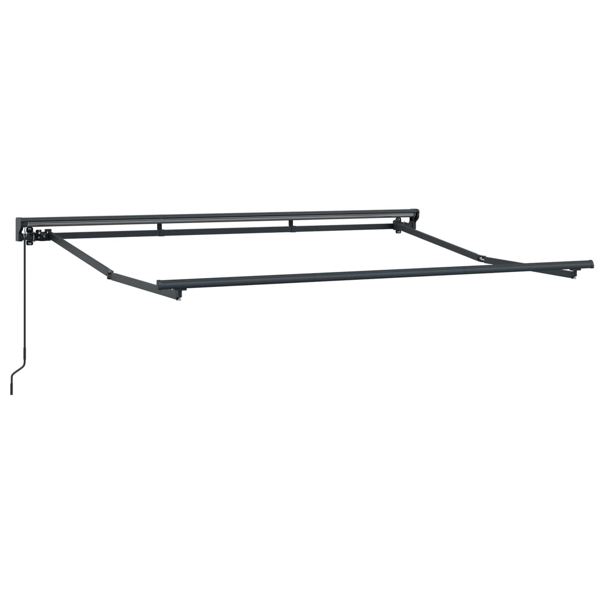 Manual Retractable Awning Yellow and White 3.5 x 2 m