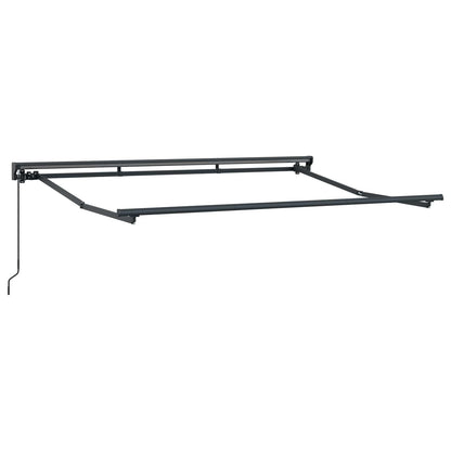 Manual Retractable Awning Yellow and White 3.5 x 2 m