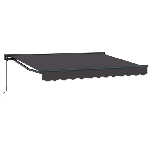 Manual Retractable Awning Anthracite 3.5 x 2 m