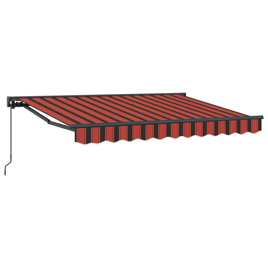 Manual Retractable Awning Orange, Black and Yellow 3.5 x 2 m