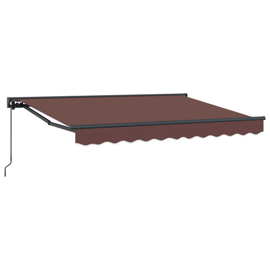 Manual Retractable Awning Brown 3.5 x 2 m