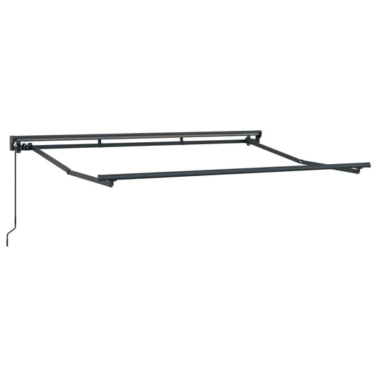 Manual Retractable Awning Yellow, Orange and White 3.5 x 2 m