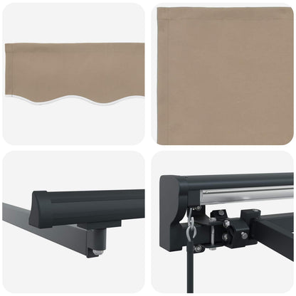 Manual Retractable Awning Beige 3.5 x 2 m