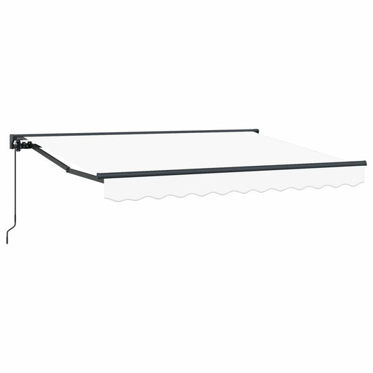 Manual Retractable Awning White 3.5 x 2 m