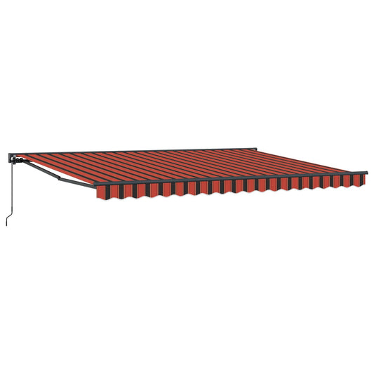 Manual Retractable Awning Orange, Black and Yellow 4 x 3.5 m