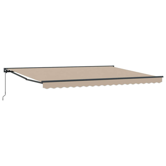 Manual Retractable Awning Beige 4 x 3.5 m