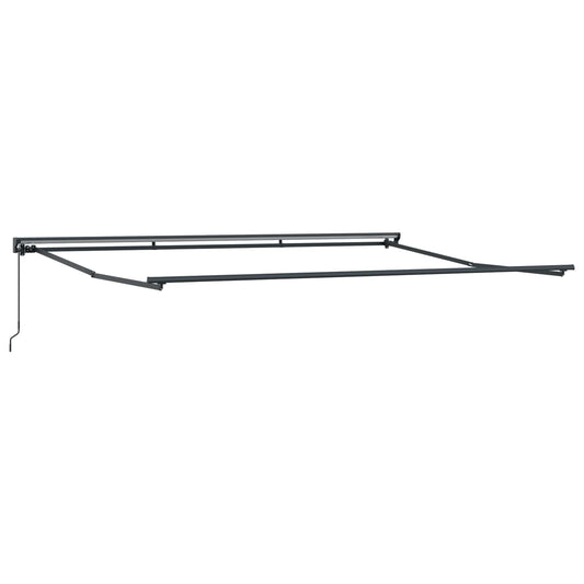 Manual Retractable Awning Light Grey 4 x 3.5 m