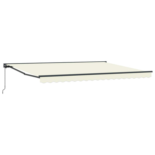 Manual Retractable Awning Cream 4.5 x 3.5 m