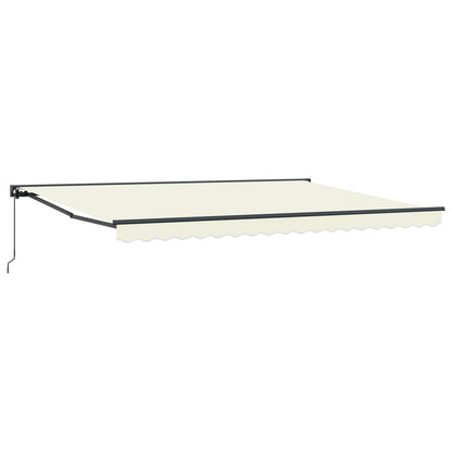 Manual Retractable Awning Cream 4.5 x 3.5 m
