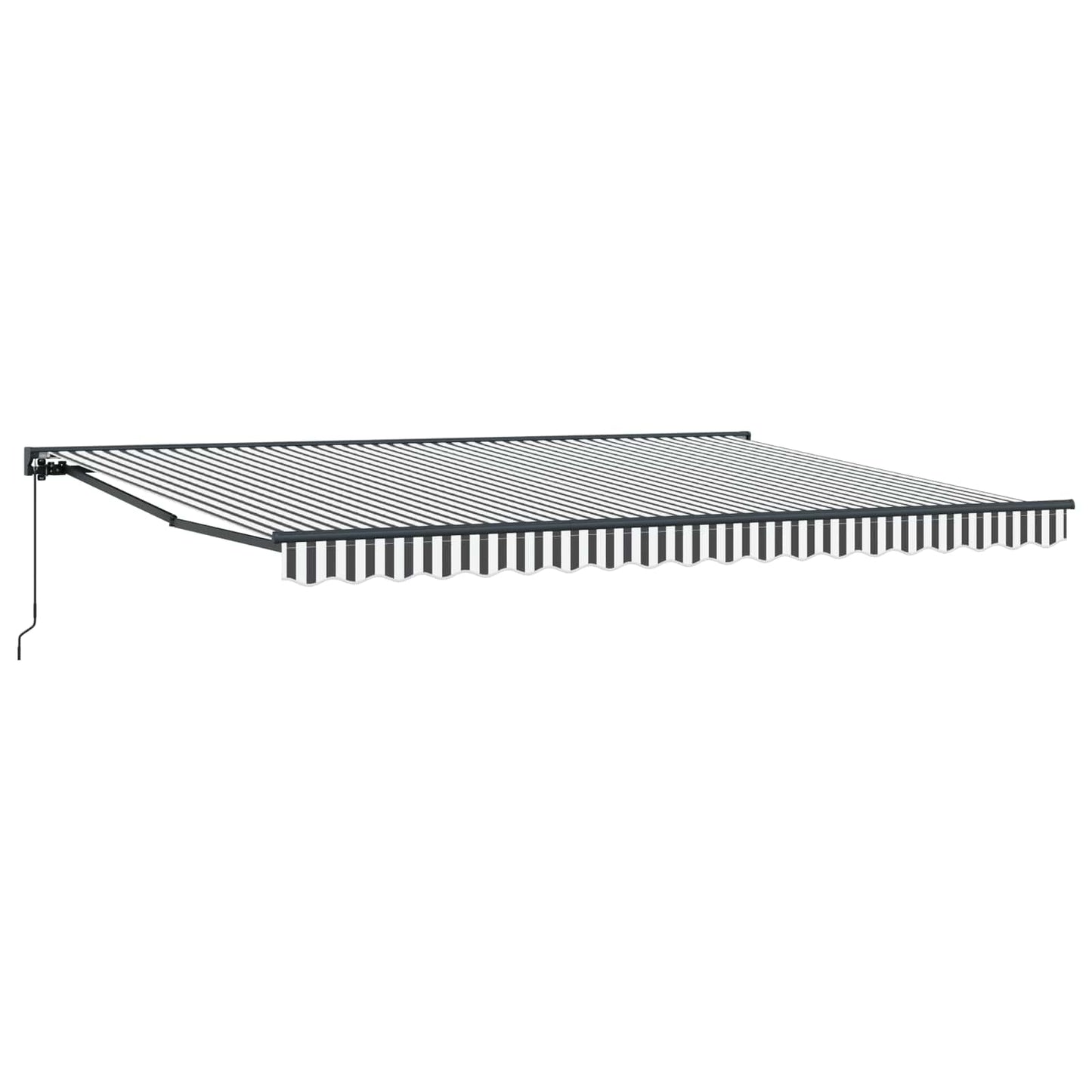 Manual Retractable Awning Anthracite and White 4.5 x 3.5 m