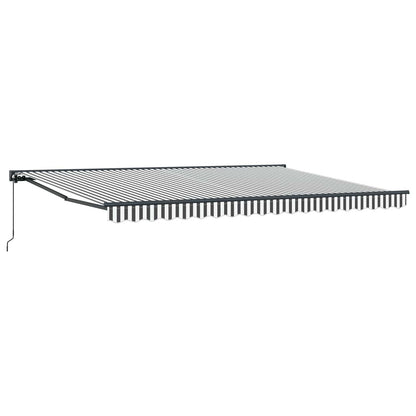 Manual Retractable Awning Anthracite and White 4.5 x 3.5 m