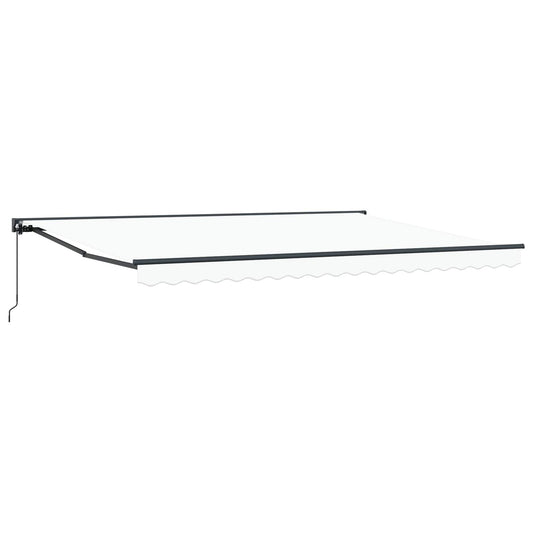 Manual Retractable Awning White 4.5 x 3.5 m