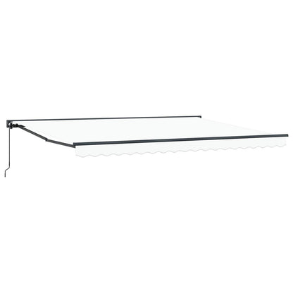 Manual Retractable Awning White 4.5 x 3.5 m