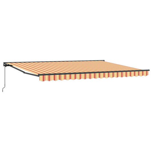 Manual Retractable Awning Yellow and Orange 5 x 3.5 m