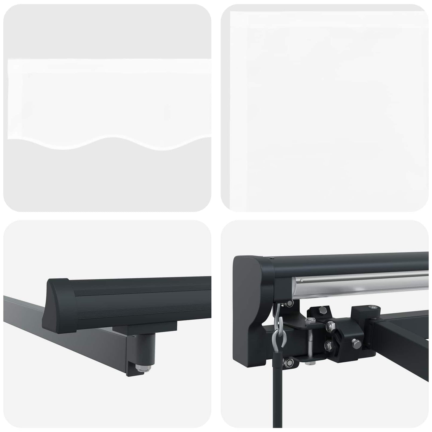 Manual Retractable Awning White 5 x 3.5 m