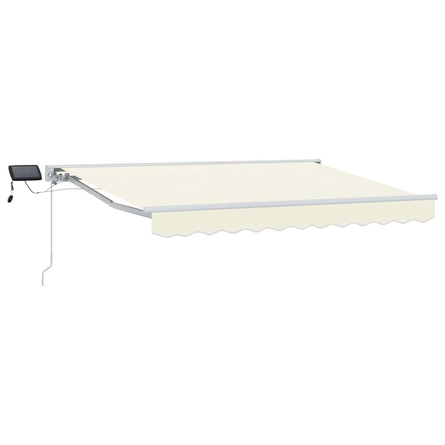 Manual Awning Frame with LEDs Cream and White 2.5 x 2 m
