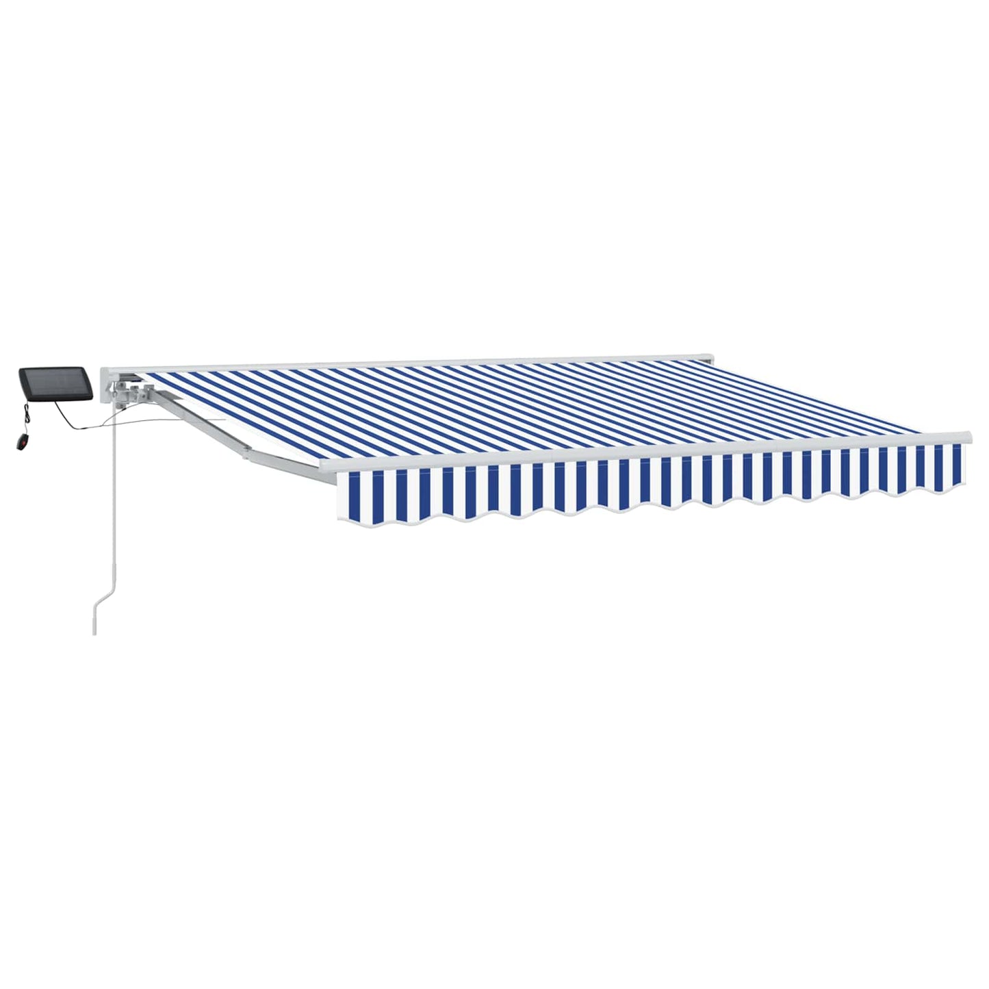 Manual Awning Frame with LEDs Blue and White 3 x 2.5 m