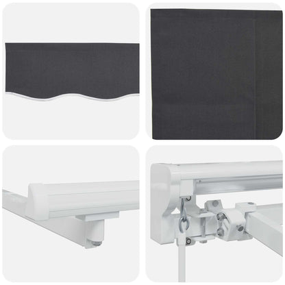 White and Anthracite 3 x 2.5 m Polyester with PU coating
