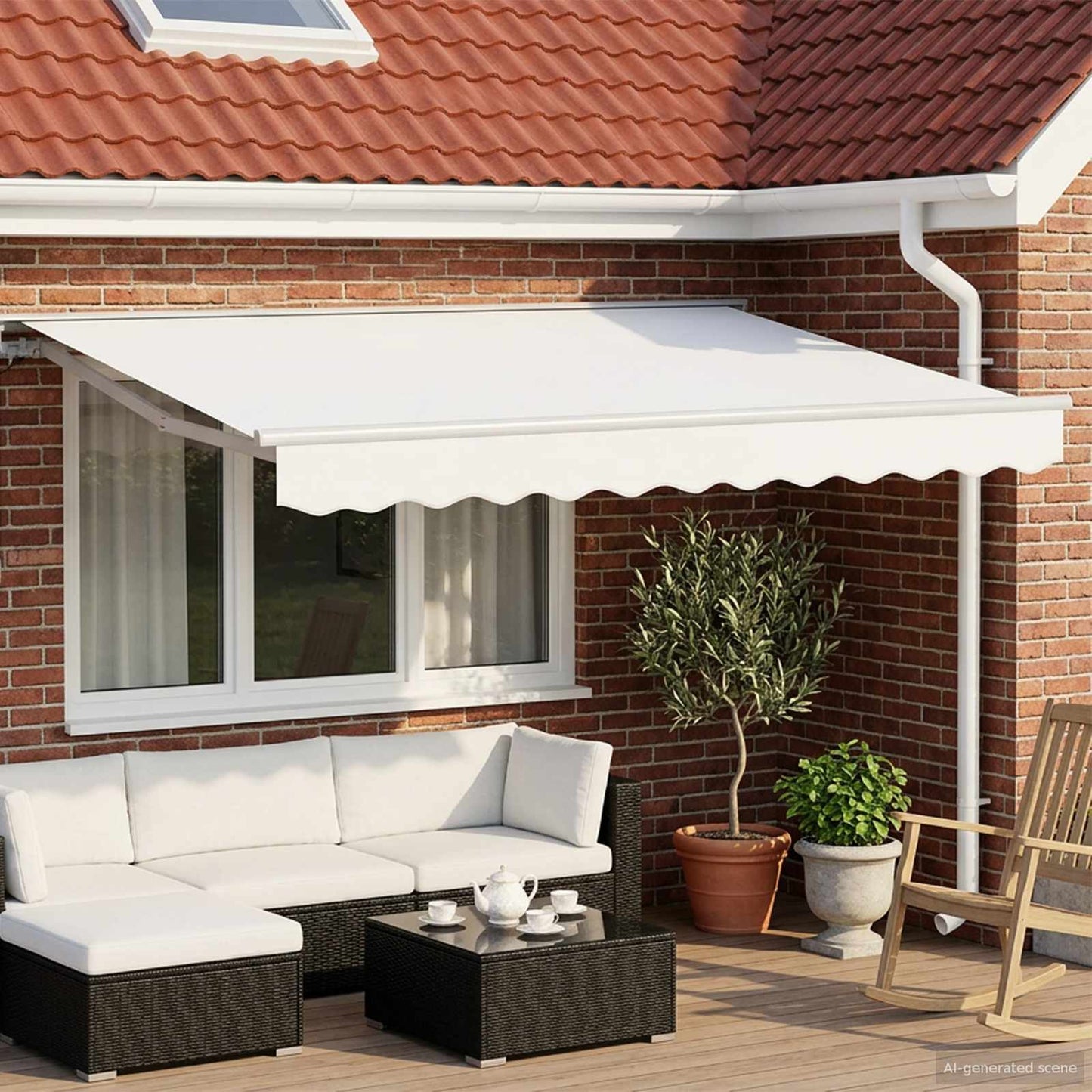 White 3 x 2.5 m Polyester with PU coating