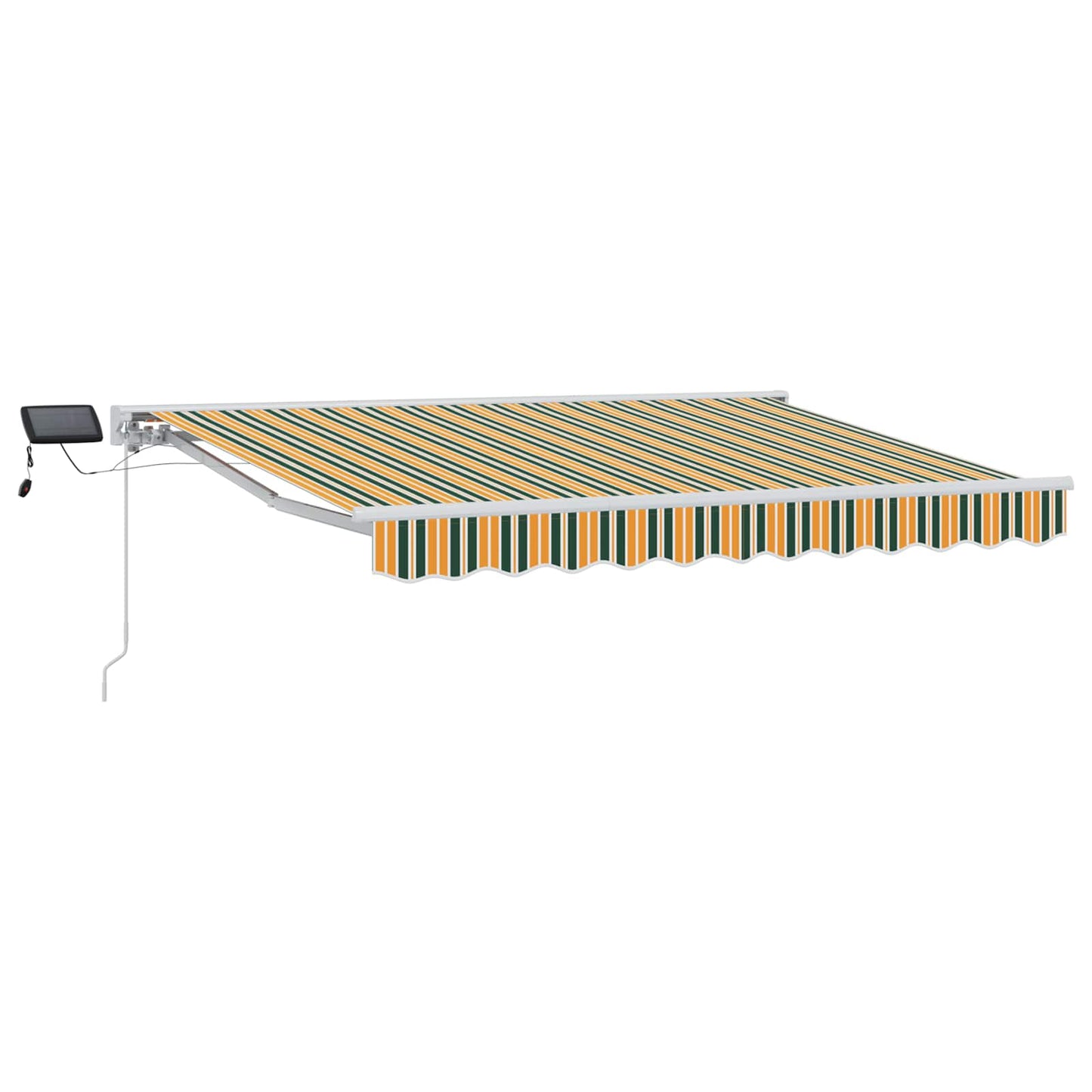Manual Awning Frame with LEDs Green, Yellow and White 3 x 2.5 m