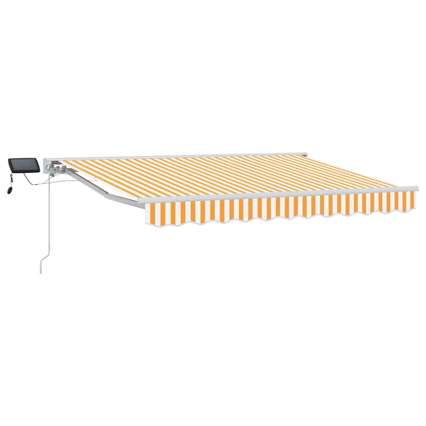Manual Awning Frame with LEDs Yellow and White 3.5 x 2.5 m