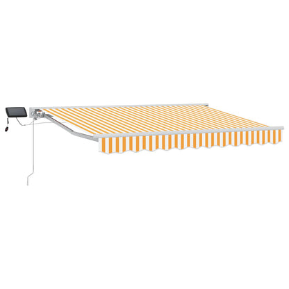 Manual Awning Frame with LEDs Yellow and White 3.5 x 2.5 m