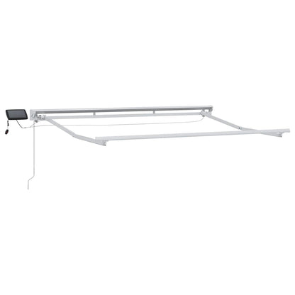 Manual Awning Frame with LEDs Yellow and White 3.5 x 2.5 m