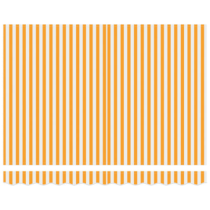 Manual Awning Frame with LEDs Yellow and White 3.5 x 2.5 m