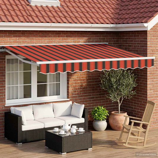 Manual Awning Frame with LEDs 3.5 x 2.5 m
