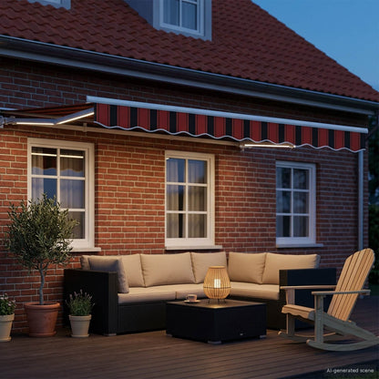 Manual Awning Frame with LEDs 3.5 x 2.5 m