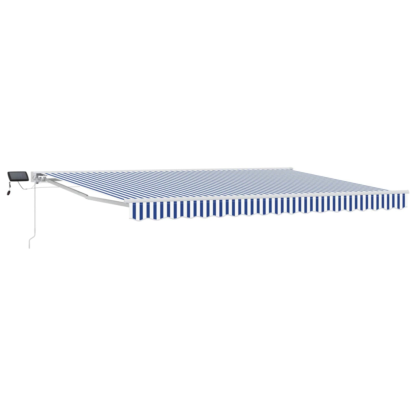 Manual Awning Frame with LEDs Blue and White 4 x 3 m