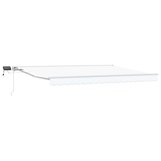 Manual Awning Frame with LEDs White 4 x 3 m