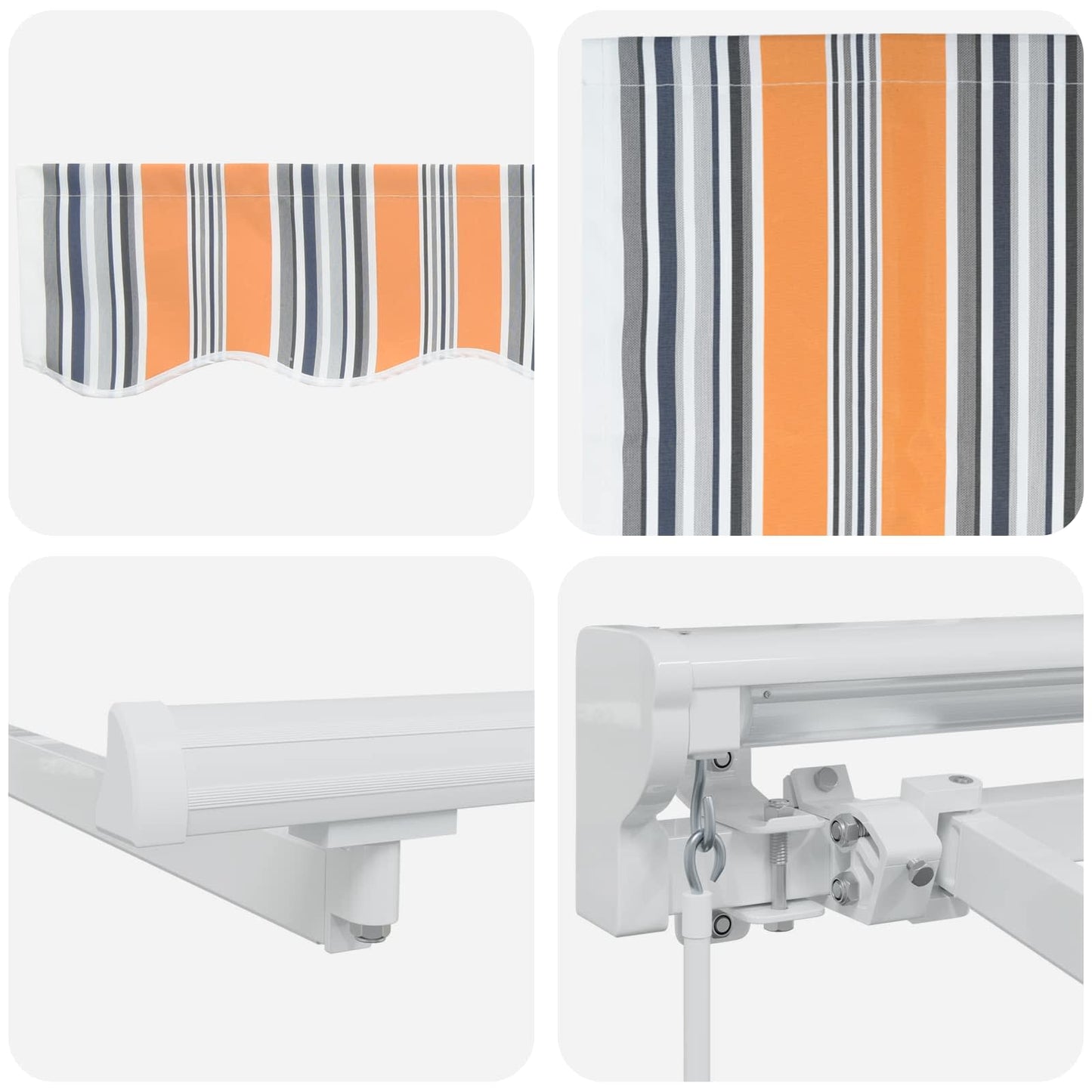 Blue, Orange and White 4.5 x 3.5 m Polyester with PU coating