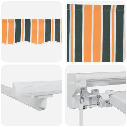 Manual Awning Frame with LEDs 4.5 x 3.5 m