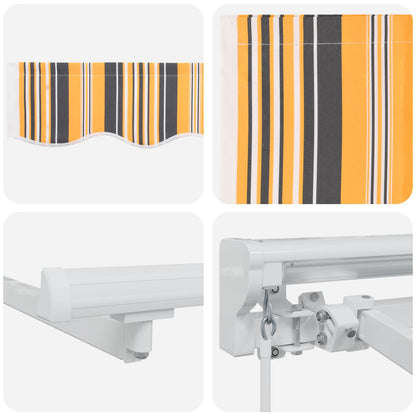 Yellow, Grey and White 5 x 3 m Polyester with PU coating