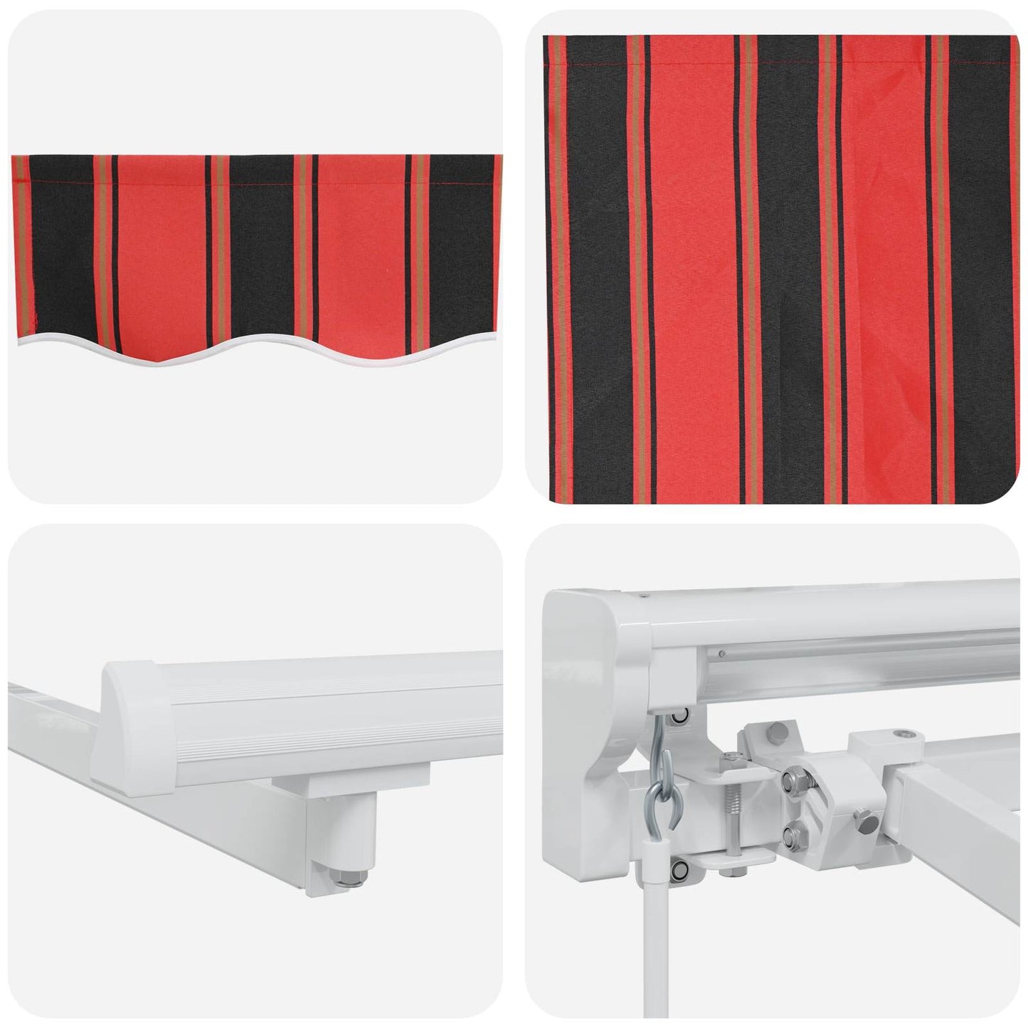 Orange, Black and White 5 x 3.5 m Polyester with PU coating