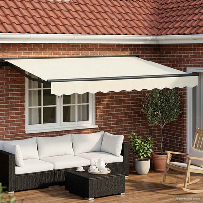 Cream and Anthracite 2.5 x 2 m Polyester with PU coating