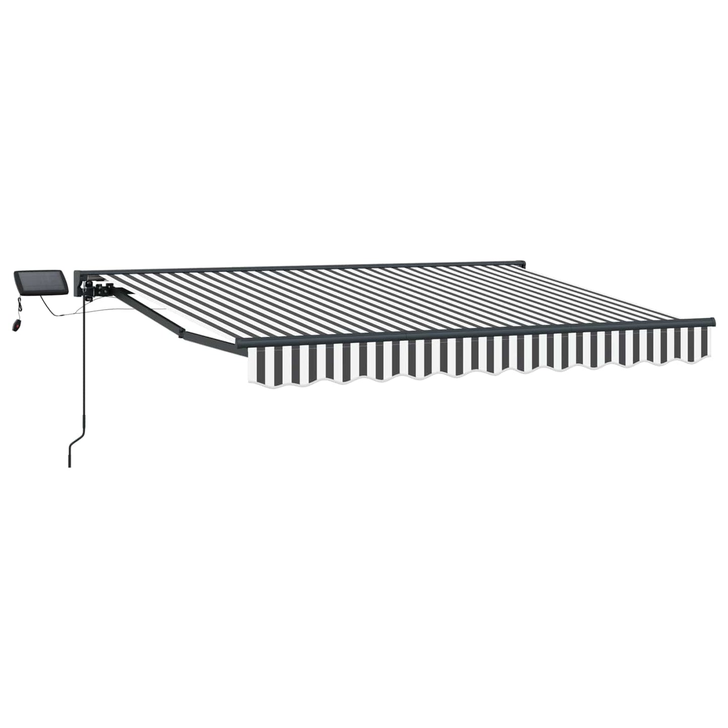 Manual Awning Frame with LEDs Anthracite and White 2.5 x 2 m