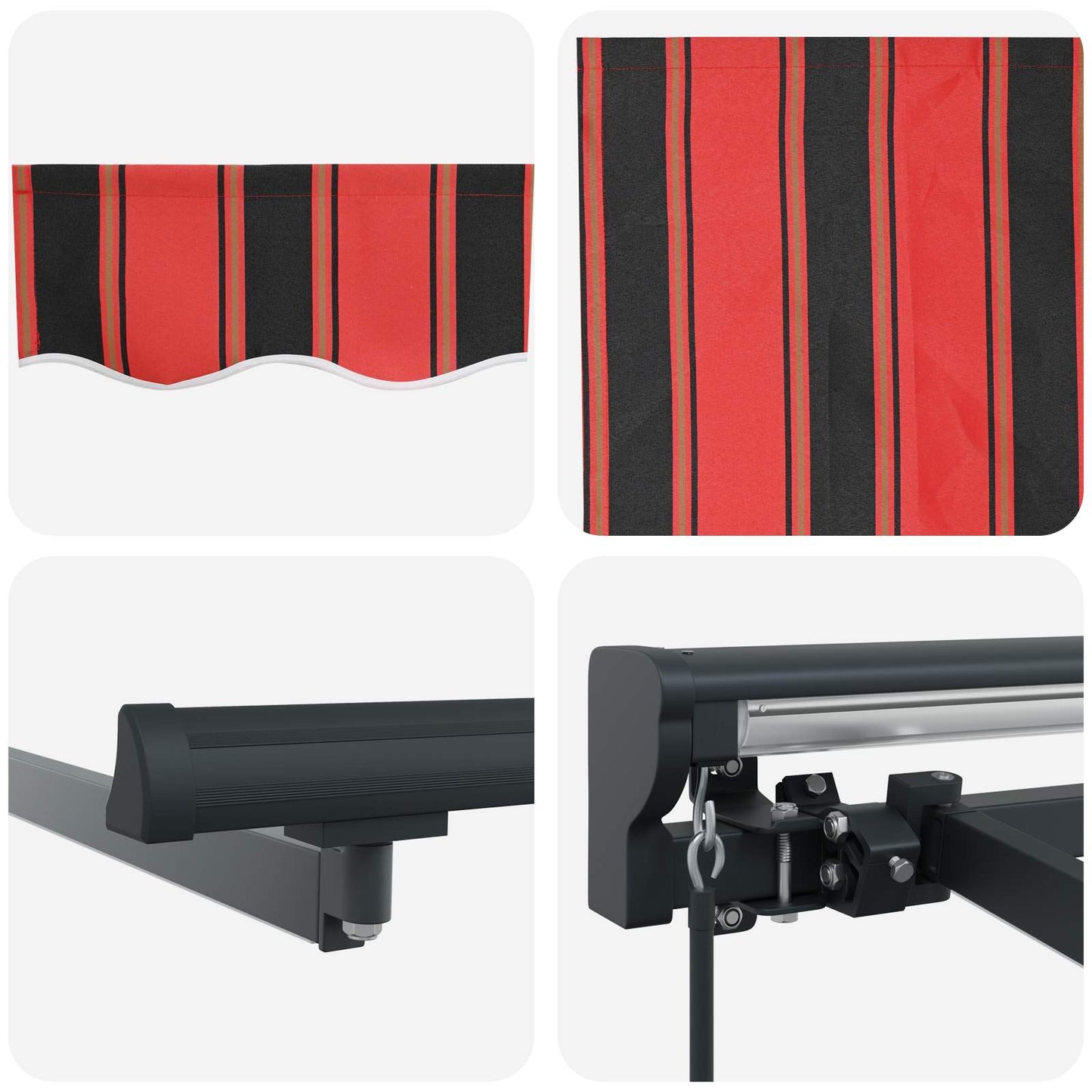Manual Awning Frame with LEDs 3.5 x 2 m