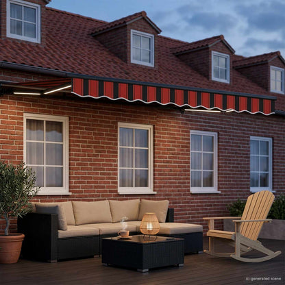Manual Awning Frame with LEDs 3.5 x 2 m
