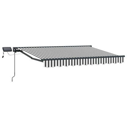 Manual Awning Frame with LEDs Anthracite and White 3.5 x 2 m