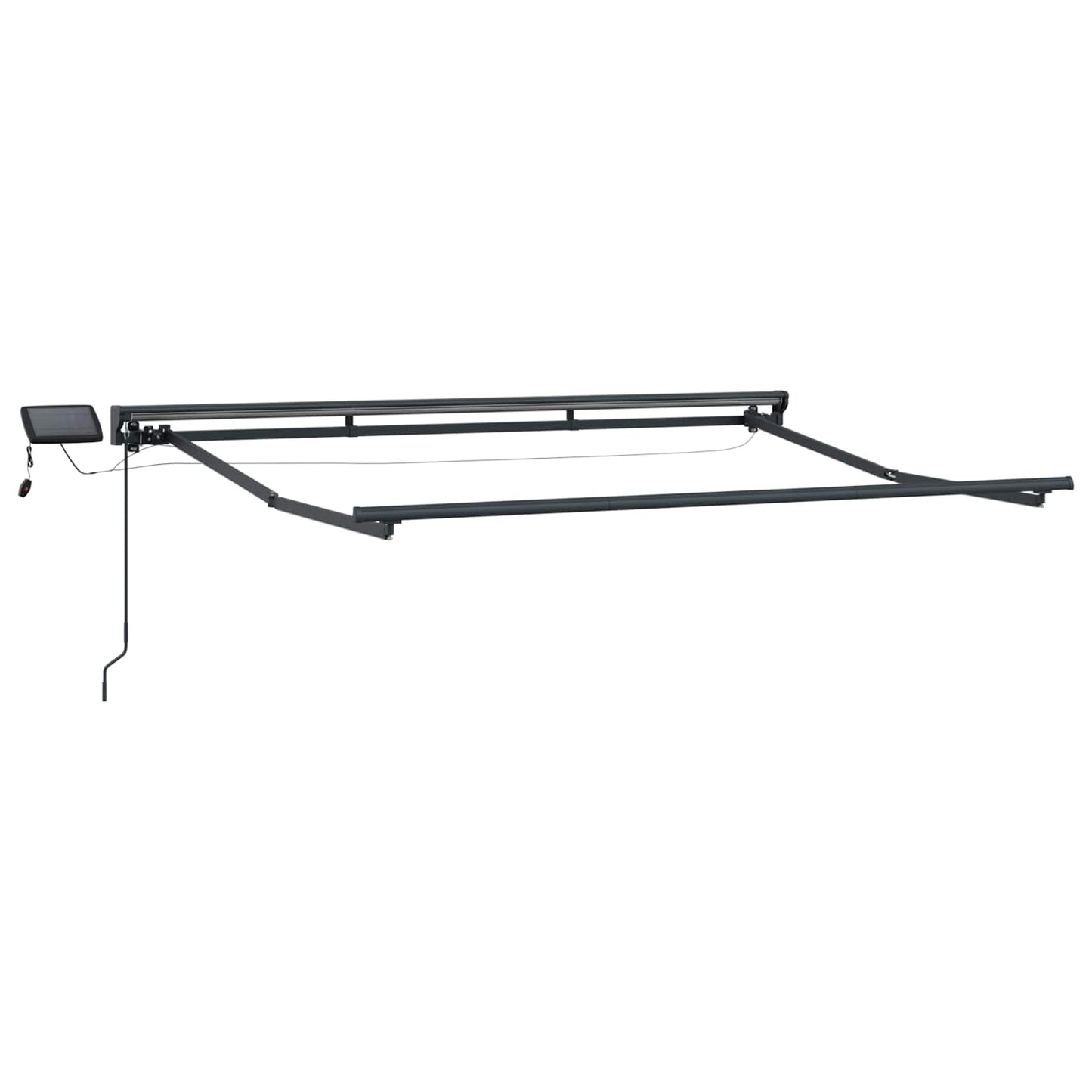 Manual Awning Frame with LEDs Beige and Anthracite 3.5 x 2 m