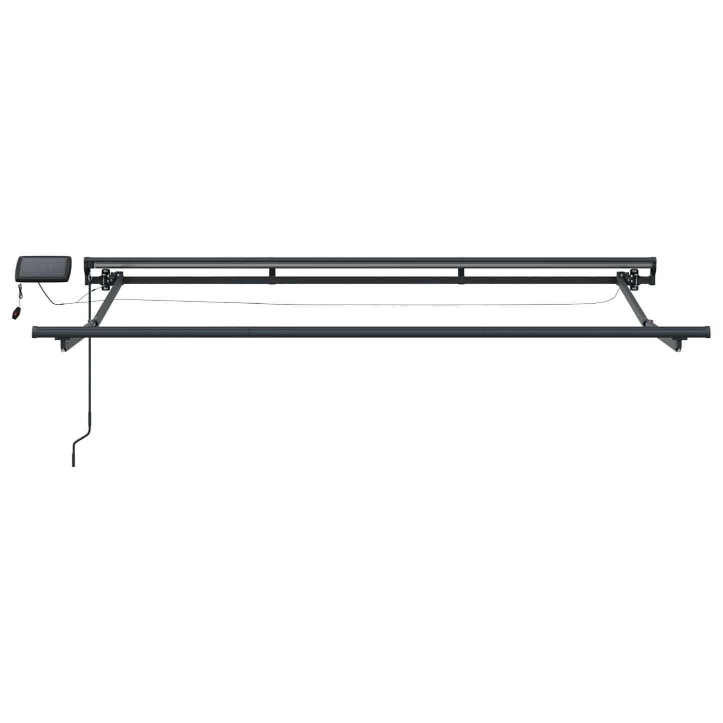Manual Awning Frame with LEDs Beige and Anthracite 3.5 x 2 m