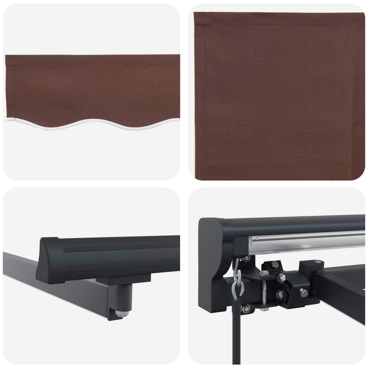 Brown and Anthracite 3 x 2.5 m Polyester with PU coating