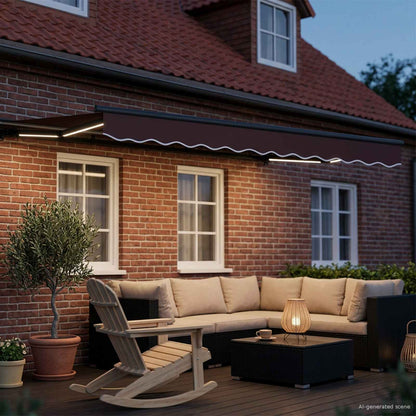 Brown and Anthracite 3 x 2.5 m Polyester with PU coating