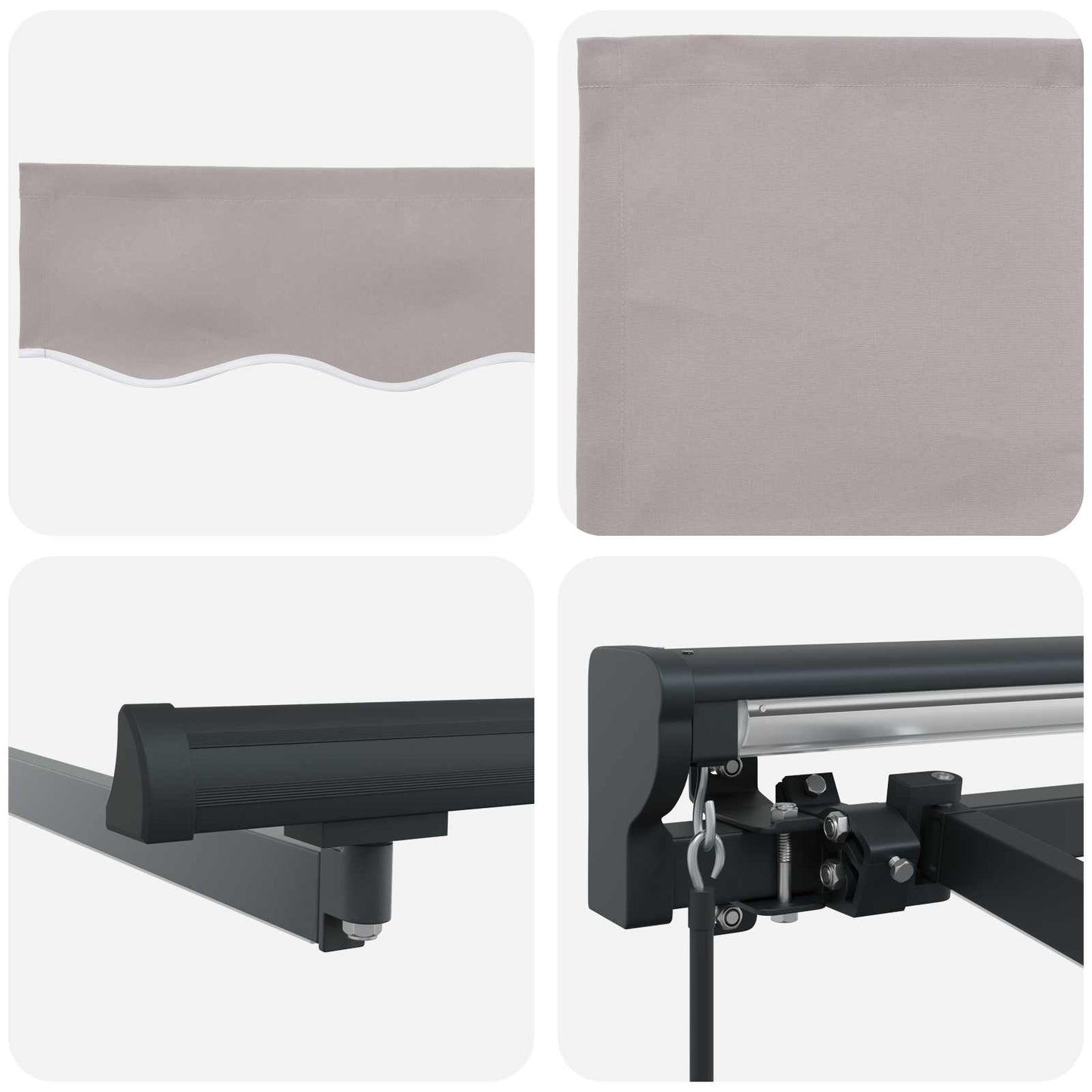 Light Grey and Anthracite 3 x 2.5 m Polyester with PU coating